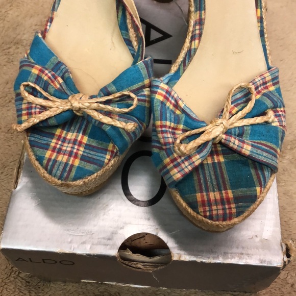 Xhilaration Tosca Blue Wedges Sandals. Size 7 NWT - Picture 4 of 4